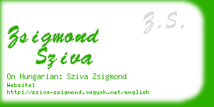 zsigmond sziva business card